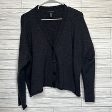 Load image into Gallery viewer, XL Eileen Fisher Dark Gray Button Front Slouchy Wool Cardigan
