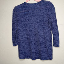 Load image into Gallery viewer, XS Athleta Blue Gray Striped 3/4 Sleeve Top
