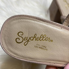 Load image into Gallery viewer, Sz 9.5 Seychelles Anthropologie Embroidered Floral Slip On Heel Sandals Shoes
