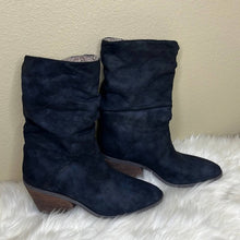 Load image into Gallery viewer, Sz 7.5 Anthropologie Band Of Gypsies Black Crash Slouchy Western Almond Toe Boots Shoe

