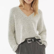 Load image into Gallery viewer, Small Urban Outfitters Sharde Boxy V-Neck Crop Sweater
