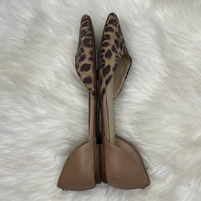 Load image into Gallery viewer, Size 7.5 Sam Edelman Nude &amp; Leopard Pointy Toe Ballet Flats
