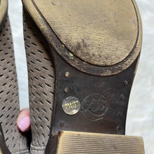 Load image into Gallery viewer, Sz 7 Lucky Brand Taupe Perforated Almond Toe Ankle Booties Shoes
