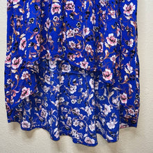 Load image into Gallery viewer, Medium Knox Rose Blue Floral Print Boho V-Neck High Low Dress
