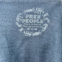 Load image into Gallery viewer, Small Free People Blue Distressed Crop Hoodie
