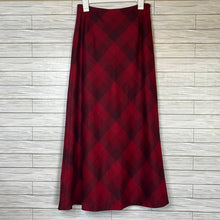 Load image into Gallery viewer, Size 8 Eddie Bauer Red Checkered Wool Skirt
