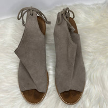 Load image into Gallery viewer, Size W10 TOMS Tan Elba Desert Taupe Suede Peep Toe Ankle Booties
