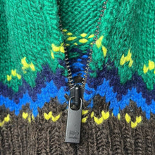 Load image into Gallery viewer, XL Scotch &amp; Soda Green Blue Brown Wool Zip Up Sweater
