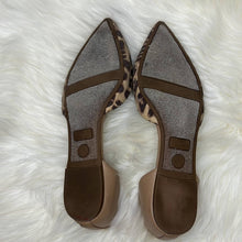 Load image into Gallery viewer, Size 7.5 Sam Edelman Nude &amp; Leopard Pointy Toe Ballet Flats
