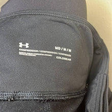 Load image into Gallery viewer, Medium Under Armour Black Camouflage Printed Compression Leggings
