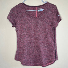 Load image into Gallery viewer, Small Columbia Pink Black Omni-Wick V-Neck Short Sleeve T-Shirt
