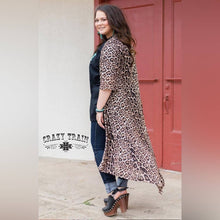 Load image into Gallery viewer, One Size Crazy Train Leopard Print Sheer Dixie Duster
