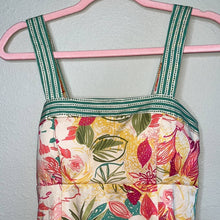 Load image into Gallery viewer, Sz 6 Madison Leigh Yellow Tropical Floral Print Summer Sun Dress
