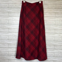 Load image into Gallery viewer, Size 8 Eddie Bauer Red Checkered Wool Skirt
