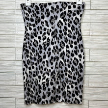 Load image into Gallery viewer, Large Victoria’s Secret Black Leopard Gray Ooh La La Miniskirt Shape Wear
