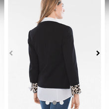 Load image into Gallery viewer, Small Chicos Leopard-Print Trim Blazer
