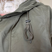 Load image into Gallery viewer, Small Lucky Brand Army Green Faux Fur Cocoon Coat
