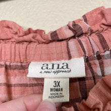 Load image into Gallery viewer, 3X ANA Plus Size Peach Ruffle Babydoll Top
