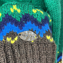 Load image into Gallery viewer, XL Scotch &amp; Soda Green Blue Brown Wool Zip Up Sweater
