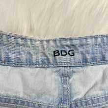 Load image into Gallery viewer, Sz 27 BDG Urban Outfitters Super High Rise Dolphin Light Denim Cheeky Cut Off Shorts
