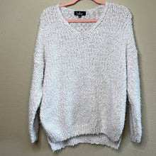 Load image into Gallery viewer, Small Lulus Ivory Chunky Knit V-Neck Sweater Top
