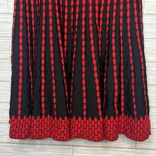 Load image into Gallery viewer, Size 8 St. John Red &amp; Black Oval Design Fit And Flare Knit Dress
