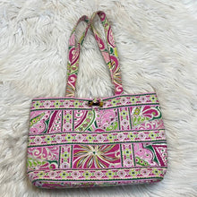 Load image into Gallery viewer, Vera Bradley Pink &amp; Green Paisley Printed Bag
