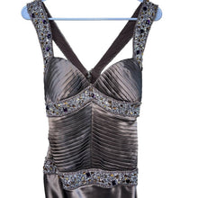 Load image into Gallery viewer, Size 4 Scala Brown Beaded Silk Formal Gown Prom Dress
