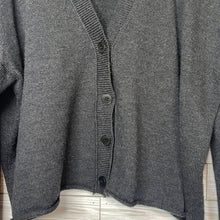 Load image into Gallery viewer, XL Eileen Fisher Dark Gray Button Front Slouchy Wool Cardigan
