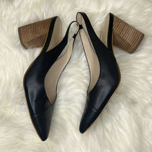 Load image into Gallery viewer, Sz 9.5B Cole Haan Black Cadee Pointed Sling Back Heels Shoes
