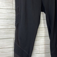 Load image into Gallery viewer, Large Athleta Black Pinktuck Chaturanga Cropped Mesh High Waisted Leggings
