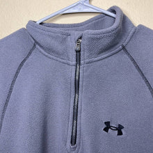Load image into Gallery viewer, Medium Under Armour Mens Medium Gray Fleece Quarter Zip Pull Over Shirt
