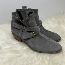 Load image into Gallery viewer, Size 9.5AA Cole Haan Narrow Fit Gray Jensynn Suede Ankle Boots Shoes
