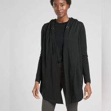 Load image into Gallery viewer, Medium Athleta Black Vista Wrap Hoodie Cardigan
