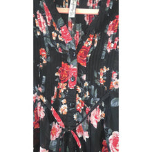 Load image into Gallery viewer, Small American Rag Sheer Black Floral Tunic
