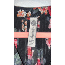 Load image into Gallery viewer, Small American Rag Sheer Black Floral Tunic
