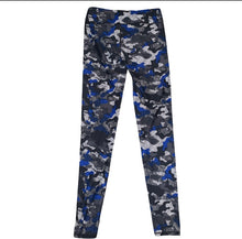 Load image into Gallery viewer, Fabletics | Black Blue Gray Camo Print High Waisted Leggings
