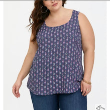 Load image into Gallery viewer, Torrid GREY MANDALA GEORGETTE HI-LO TANK
