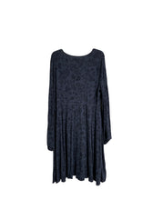 Load image into Gallery viewer, Torrid | BLUE FLORAL BELL SLEEVE JERSEY SKATER DRESS
