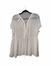 Load image into Gallery viewer, Torrid | Chiffon Lace Up Back Blouse

