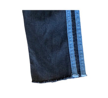 Load image into Gallery viewer, Rag &amp; Bone Dre Low-Rise Ankle Slim Boyfriend Black With Blue Stripe
