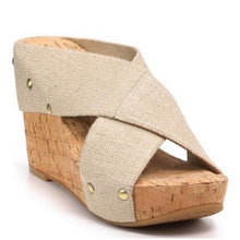 Load image into Gallery viewer, Lucky | Khaki Miller Cork Wedge
