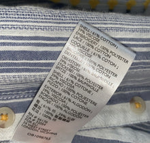 Load image into Gallery viewer, Anthropologie Pilcro And The Letterpress Blue Stripe Embroidered Button Up
