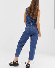 Load image into Gallery viewer, Small Levi’s Denim Button Front Tie Sleeveless Jumper

