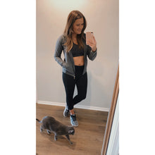 Load image into Gallery viewer, Lucy Deep Olive Green Stretchy Zip Up Jacket
