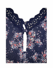 Load image into Gallery viewer, Torrid | Floral Crochet Trim Babydoll Top
