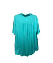 Load image into Gallery viewer, Torrid | TURQUOISE CHALLIS BUTTON FRONT SHIRT
