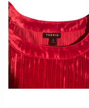 Load image into Gallery viewer, Torrid | RED VELVET PLEATED GODDESS TANK
