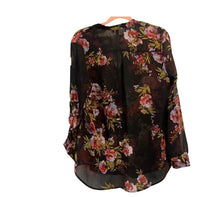Load image into Gallery viewer, Kut From The Kloth Black Floral Button Up Blouse
