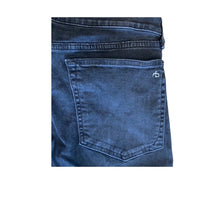Load image into Gallery viewer, Rag &amp; Bone Dre Low-Rise Ankle Slim Boyfriend Black With Blue Stripe
